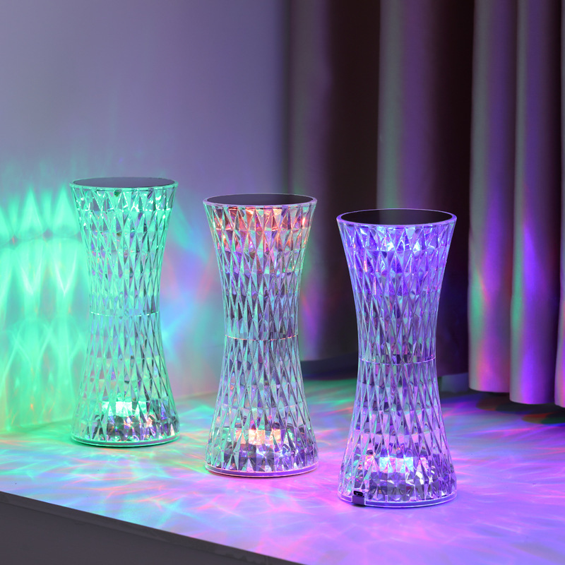 Lighting Decor Bedroom - Kristallen nachtkastjelampen Kerst Acryl Decor Nachtlampjes