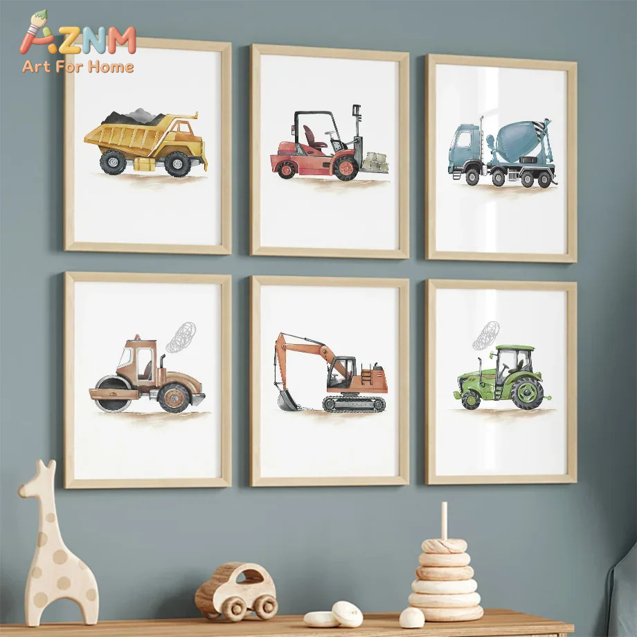 Lighting Mcqueen Bedroom Decor - 6 stuks Scandinavische moderne cartoon auto-