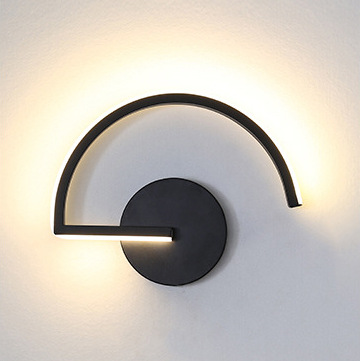 Lighting Decor Bedroom - Moderne Scandinavische LED-wandlamp, minimalistische zwarte geometrische
