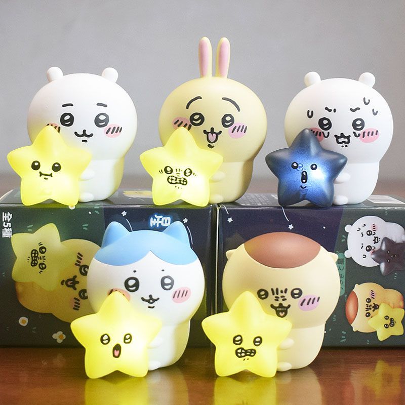 Lighting Decoration Ideas - Gloeiend Sterrennachtlampje Kawaii Hachiware Usagi Kurimanju