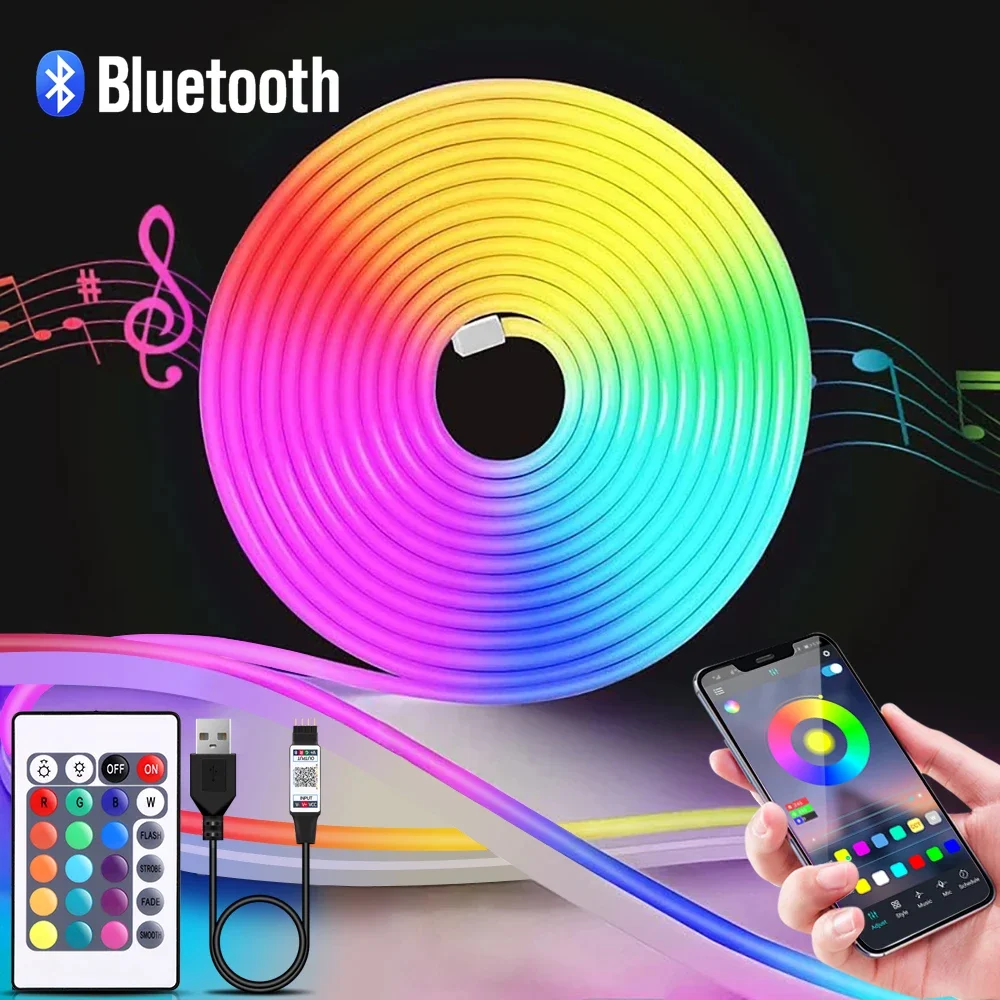 Lighting Decoration Ideas - 1-5m RGB LED Neon Strip Licht