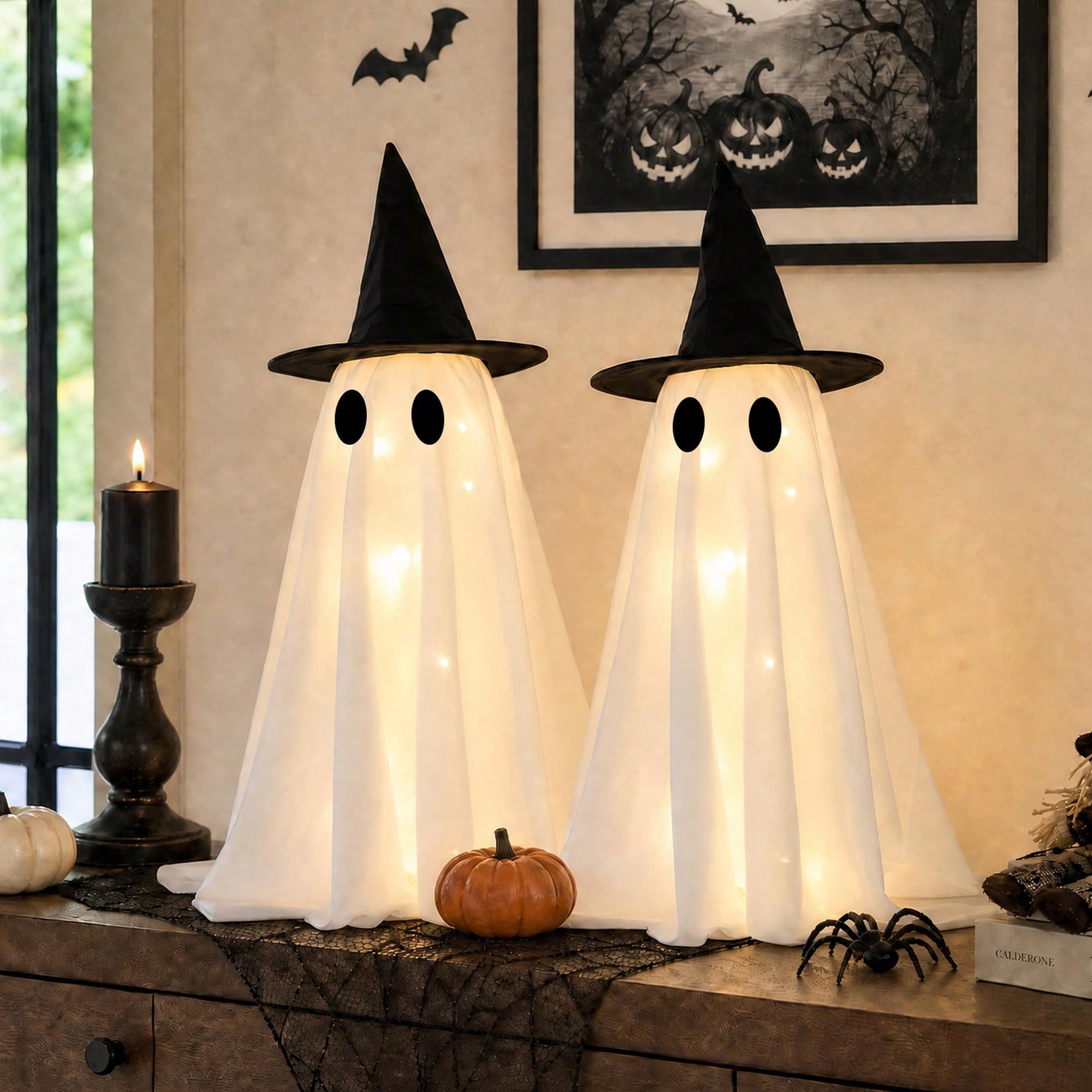 LED-verlichte heksenhoed Ghost - Up Lighting Decor recensie en prijs