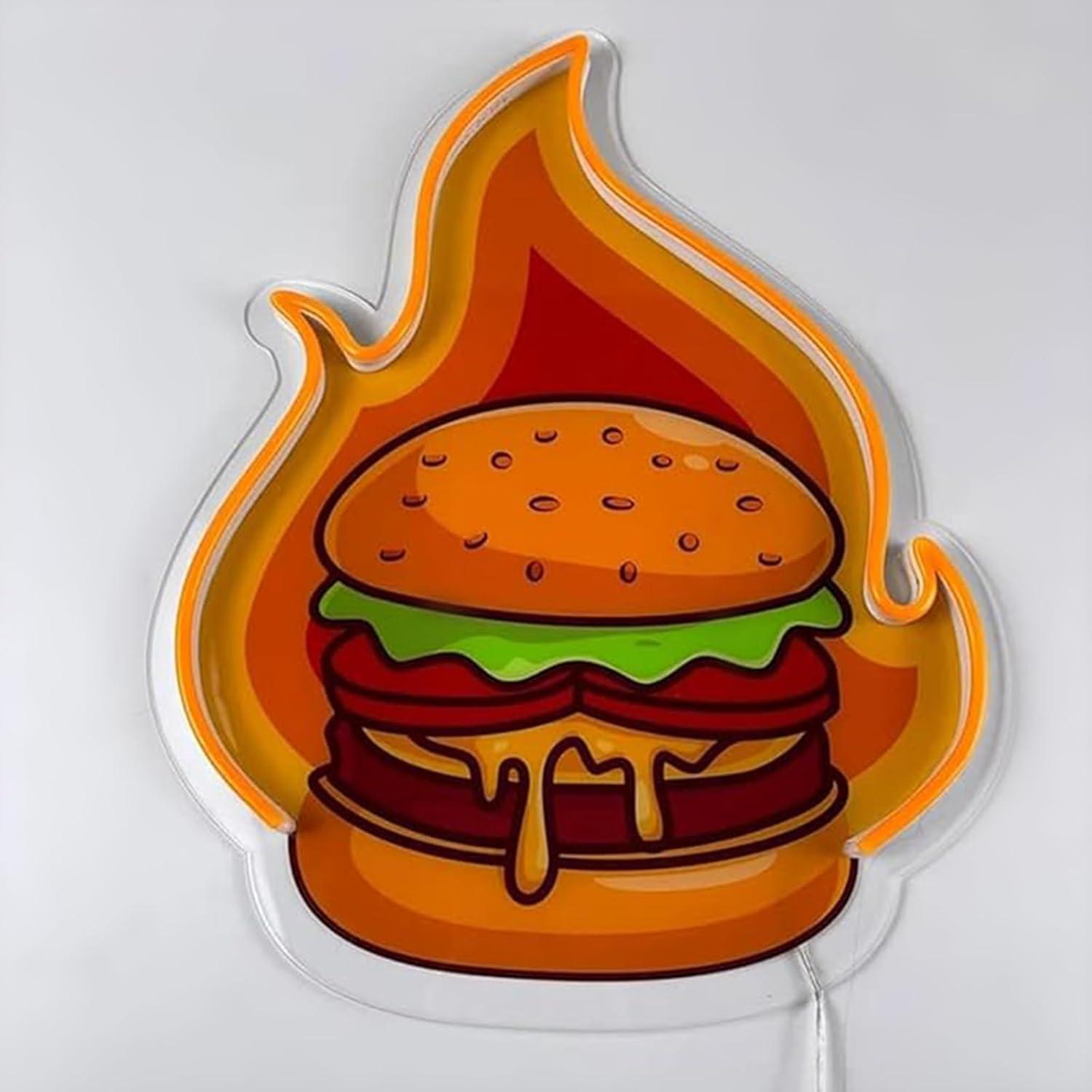 Burger Neon Sign LED Hamburger - Lighting Decoration Ideas recensie en prijs